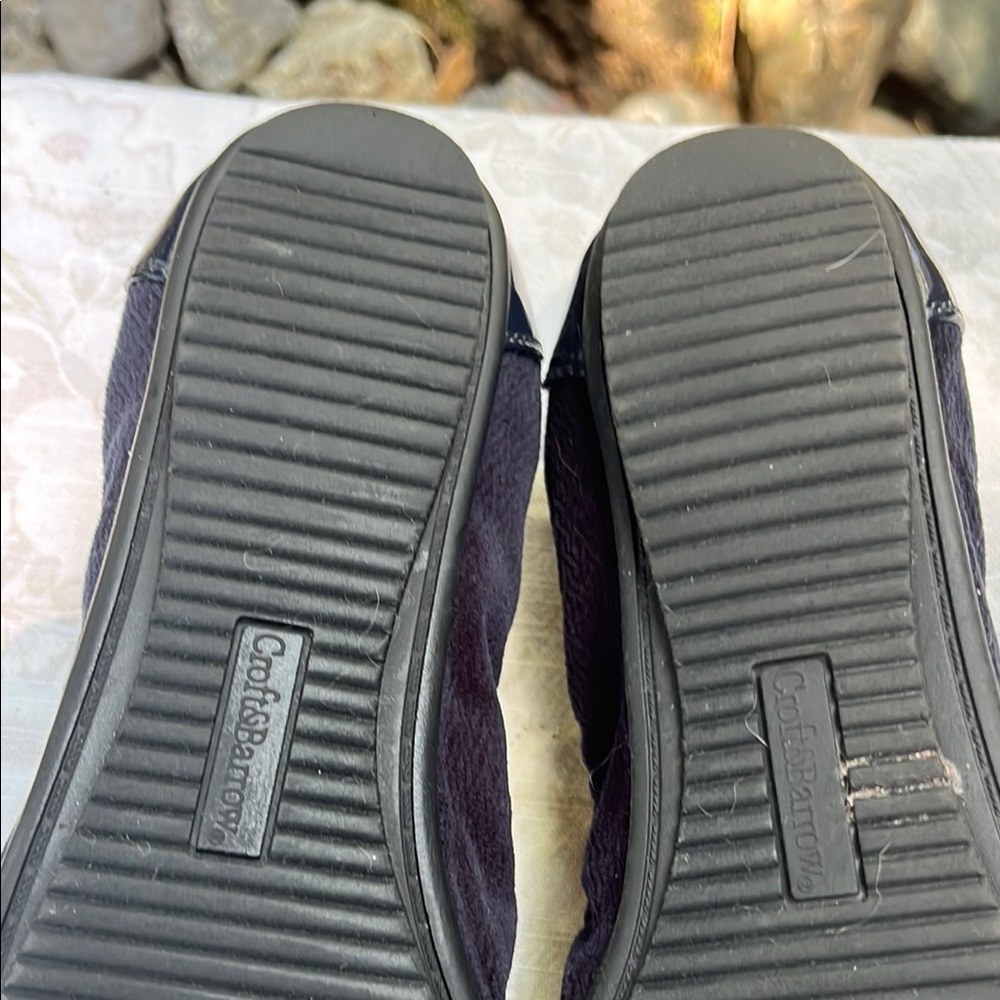 Croft & Barrow with Ortholite Dark Blue Ballet Flats with Patent Toe - Picture 12 of 12
